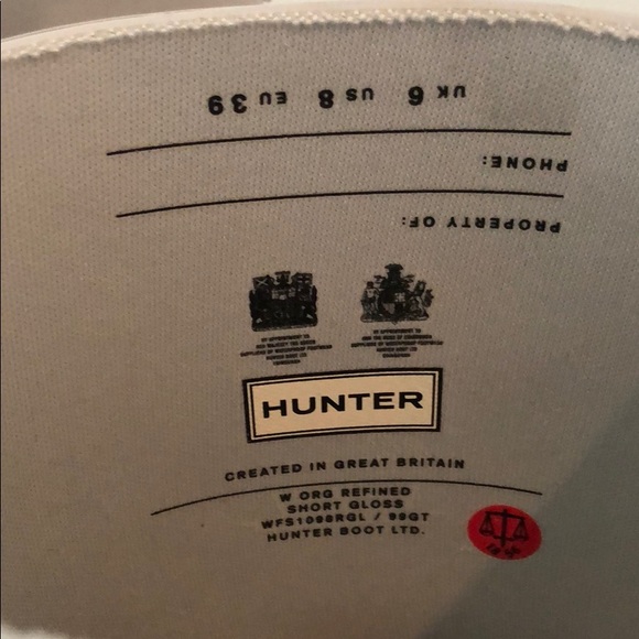 HUNTER ORIGINAL SHORT GREY GLOSS RAIN BOOTS NWOT - Picture 5 of 8